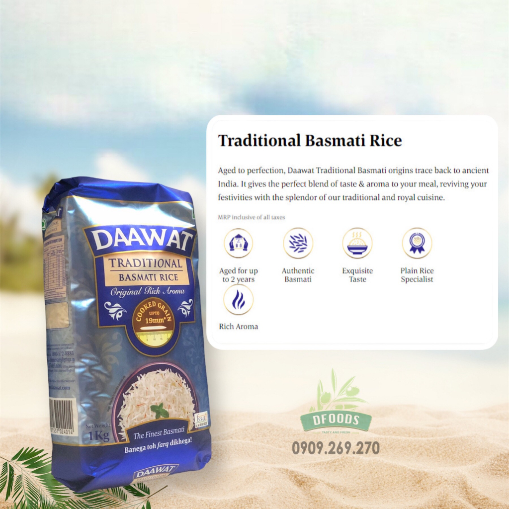 Gạo Ấn Độ Basmati Rice 1kg