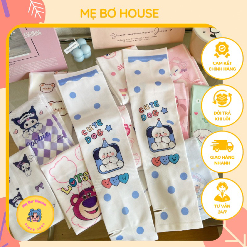 Găng tay chống nắng , bao tay chống nắng cho nữ hoạt hình dễ thương không làm hại da tay , chống tia cực tím UV