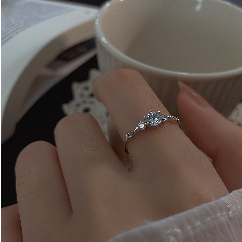 Nhẫn bạc nữ Snow Princess nạm đá lấp lánh