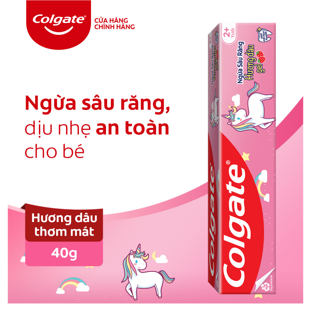 [HB Gift] Kem đánh răng trẻ em kỳ lân Unicorn hương dâu Colgate 40g