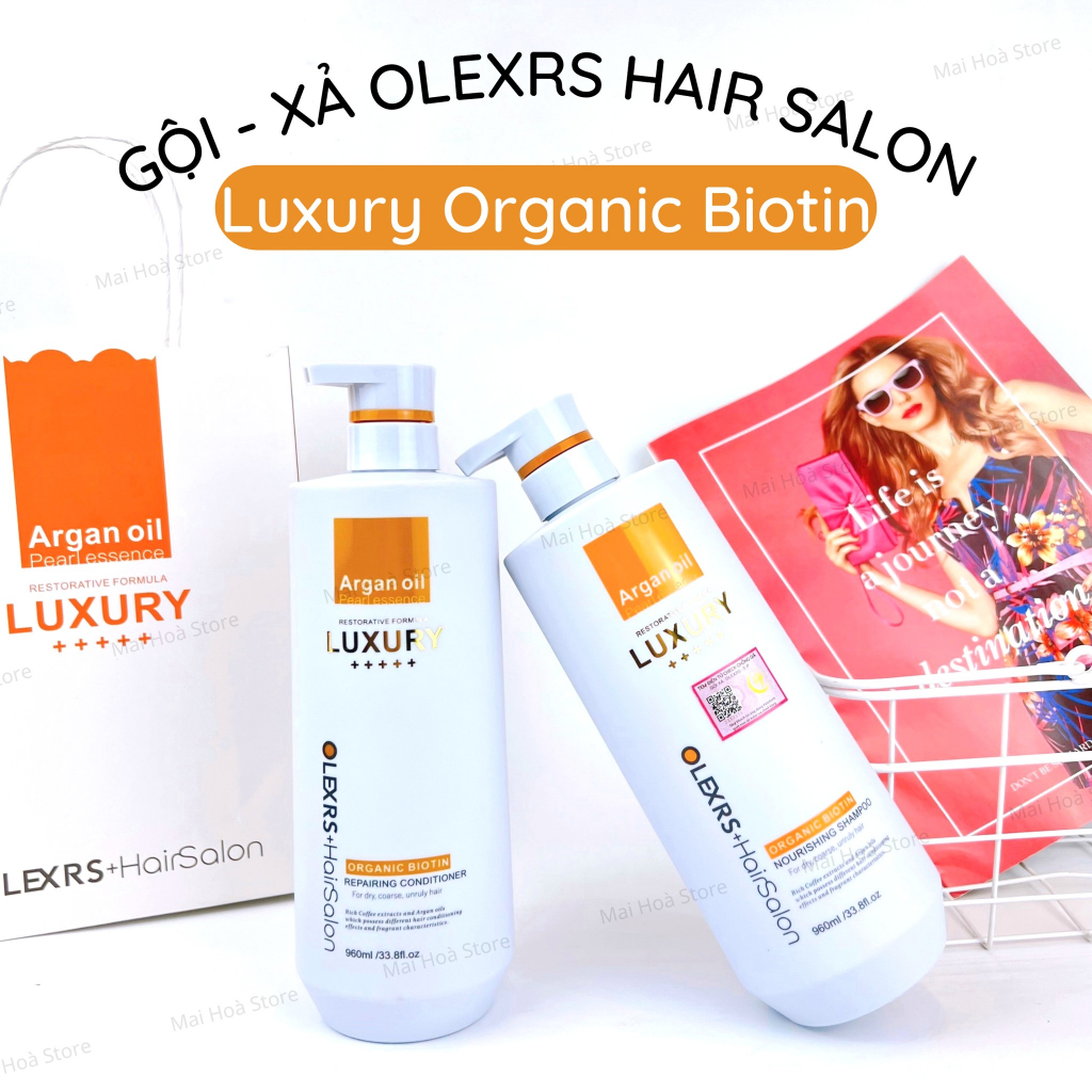 Dầu gội cặp olexrs luxury bản nâng cấp phục hồi tóc hư tổn hỗ trợ mọc tóc ngăn rụng tóc thơm lâu