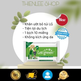 Khăn ướt bỏ túi let-green 10 miếng