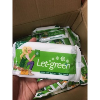 KHĂN ƯỚT BỎ TÚI LET-GREEN 10 MIẾNG
