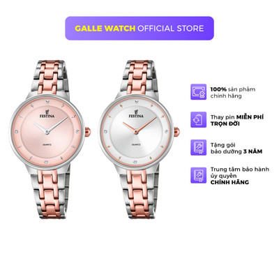 Đồng hồ nữ Festina Watch F20626 mặt kính Mineral, chống nước 5 ATM, dây thép đeo tay cao cấp chính hãng Thụy Sĩ