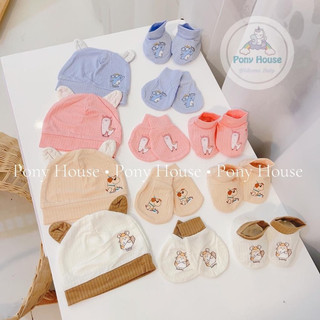 {Hà nam}Set Mũ bao tay chân sợi tre Avaler/Dokma kháng khuẩn an toàn cho bé (nhiều mẫu)
