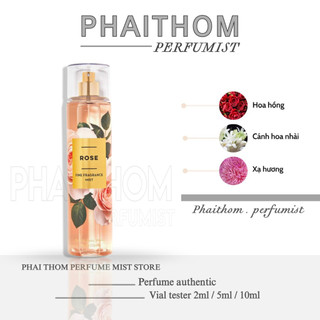 🌟 𝐏𝐇𝐀𝐈𝐓𝐇𝐎𝐌 🌟 xịt thơm toàn thân bath & body works rose 🌟