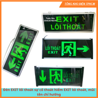 Đèn EXIT lối thoát sự cố thoát hiểm EXIT lói thoát, mũi tên chỉ hướng