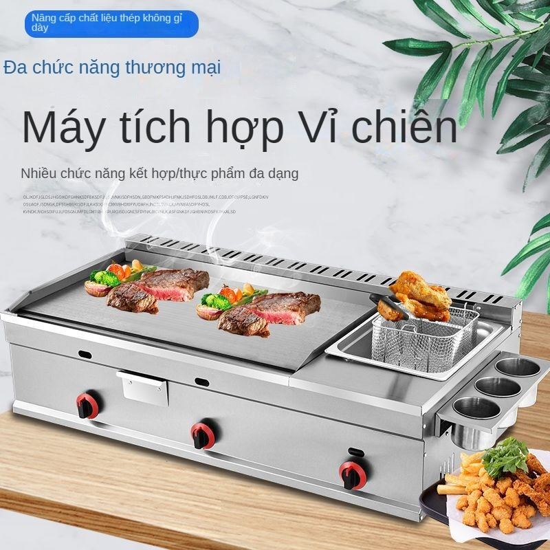 Bếp nướng gas thương mại, bếp chiên gas đa năng, teppanyaki