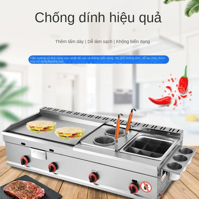 Bếp nướng gas thương mại, bếp chiên gas đa năng, teppanyaki