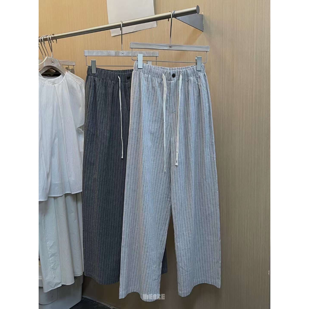Quần culottes kẻ sọc dây luồn trắng 1569 WE ARE