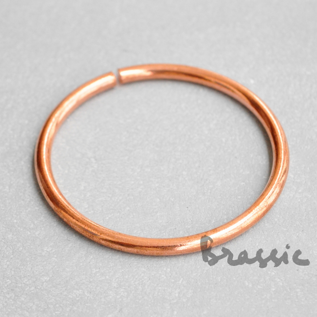 Vòng tay đồng nam nữ, kiềng đồng trơn vintage VT27, có hai loại đồng thau và đồng đỏ