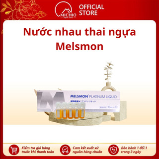 Nước uống nhau thai ngựa Melsmon Platinum Liquid Placenta, Nước uống không ga bổ sung vitamin Melsmon Nhật Bản