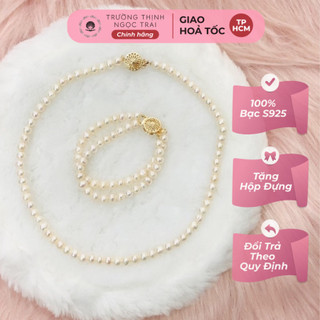 Bộ Vòng Cổ Và Lắc Tay Đôi Ngọc Trai 6ly - Ngọc Trai Trường Thịnh