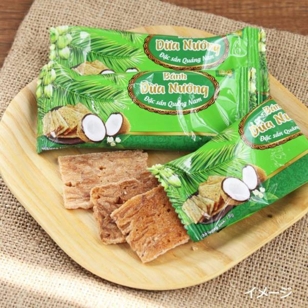 Bánh Dừa Nướng Quỳnh Trân Thơm Giòn, Bánh Dừa Nướng Quảng Nam 180g