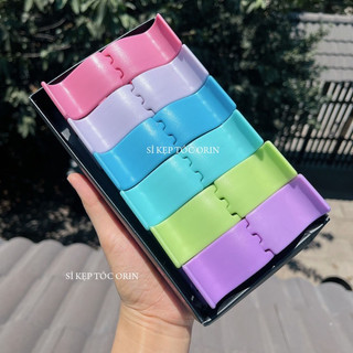 1 chiếc kẹp tóc nhám màu pastel 5 răng (được chọn màu)