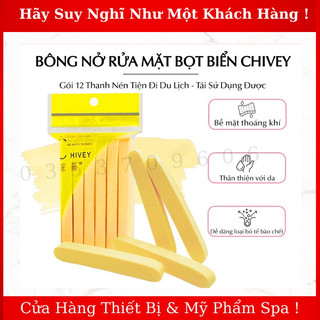 Bông mút bọt biển rửa mặt chivey chính hãng, bông nở