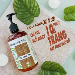 Sữa tắm thải độc trắng da colagen x12