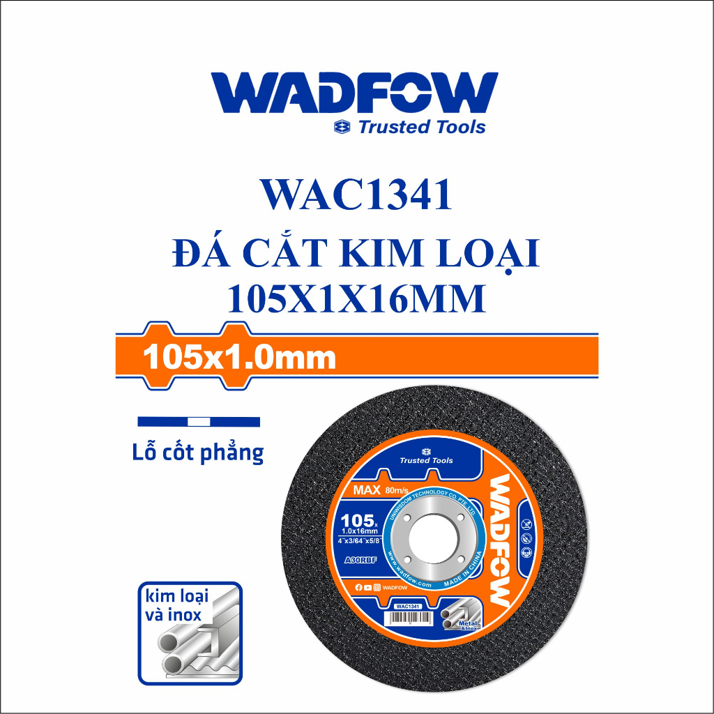Đá cắt kim loại 105x1x16mm WADFOW / WAC1341
