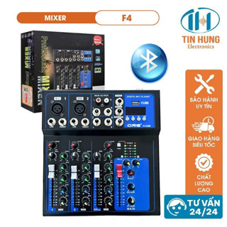 Mixer bluetooth Livestream chính hãng Oris F4-USB, Bộ hòa trộn xử lý âm thanh chuyên nghiệp - Orisprofesional