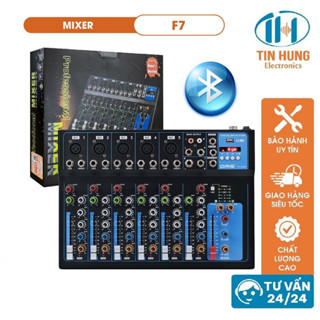 Mixer bluetooth chuyên nghiệp Oris F7-USB BH 12 tháng, bộ hòa trộn giúp nhận diện và xử lý âm thanh chuyên nghiệp