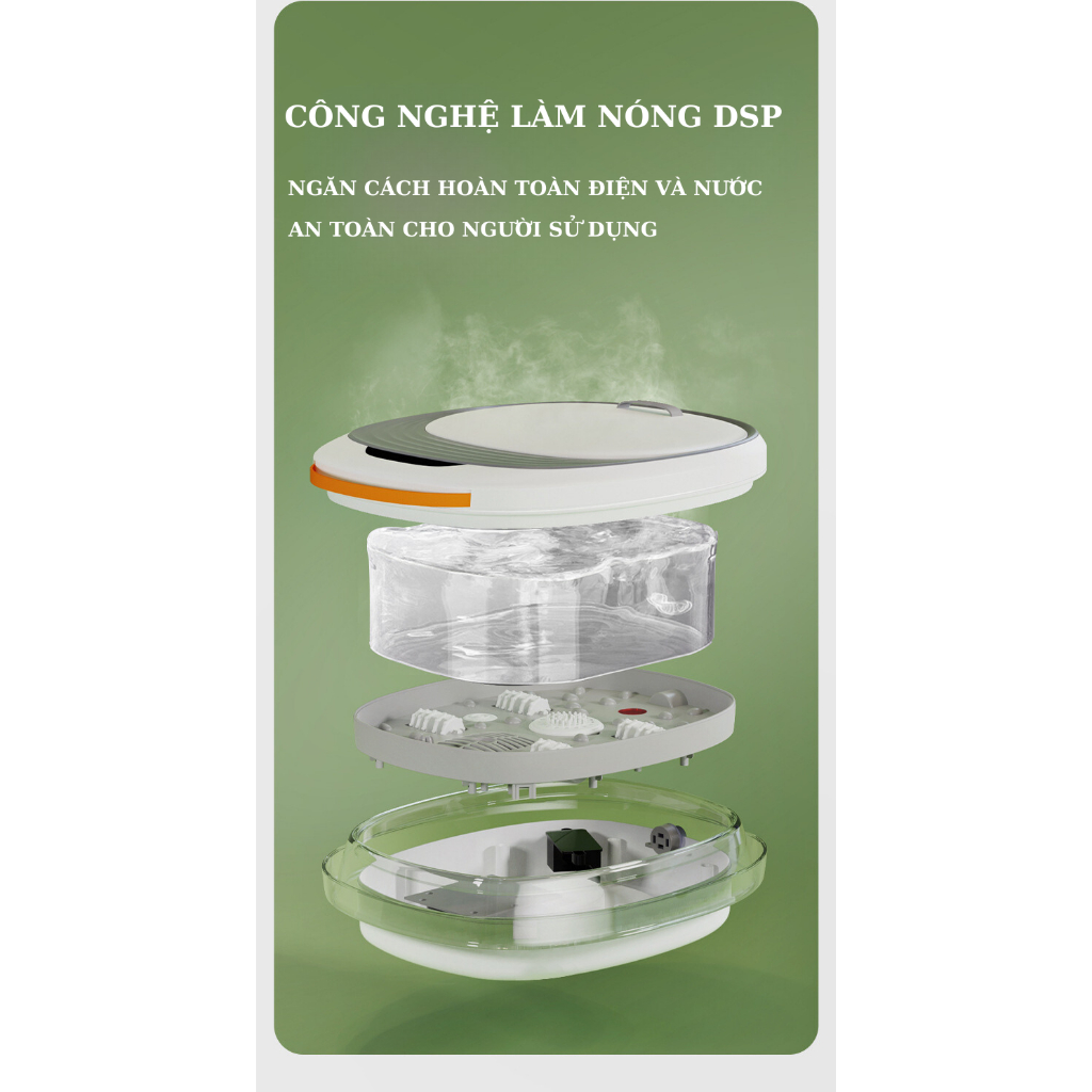 Bồn Ngân Chân Massage Gấp Gọn Không Điều Khiển Chính Hãng TAKAMED