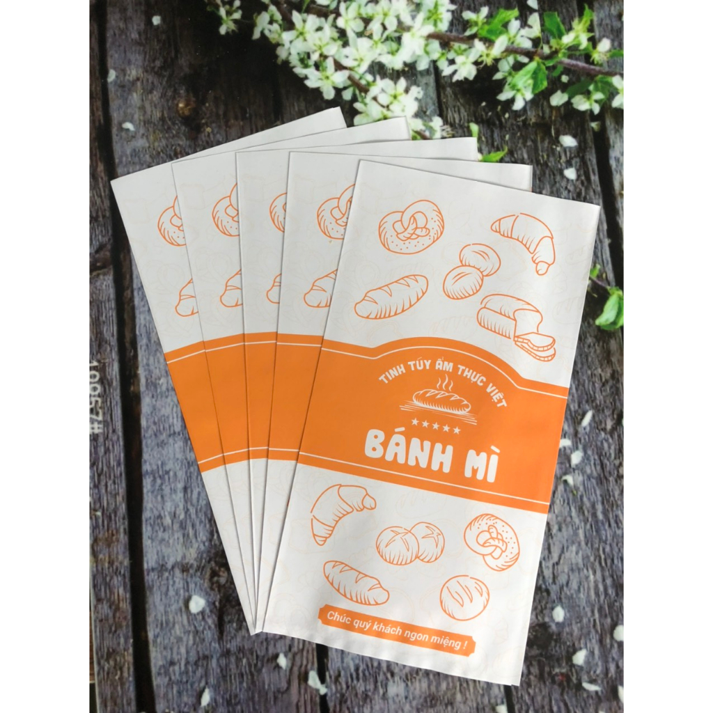Túi đựng bánh mì Pate - 1000 túi 13x24cm - Mẫu mới 2023 - DD1301