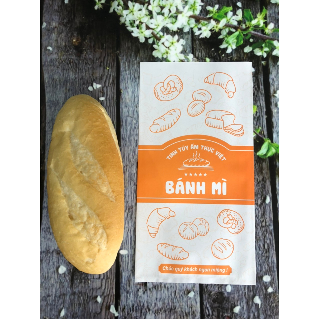 Túi đựng bánh mì Pate - 1000 túi 13x24cm - Mẫu mới 2023 - DD1301