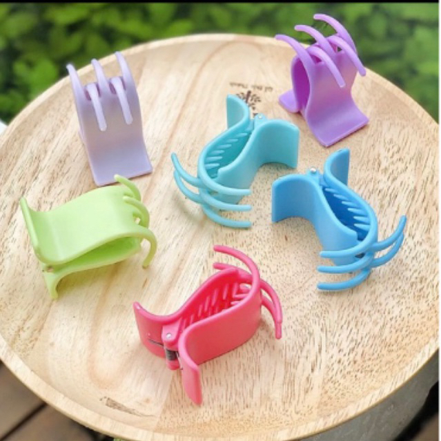 1 chiếc kẹp tóc nhám màu pastel 5 răng (được chọn màu)