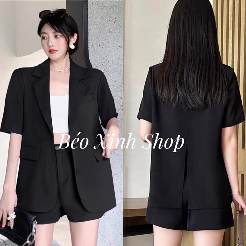 Bộ Quần Áo Vét Xẻ Tà ( Không có Áo Trong) Vải Cotton Lạnh 50 - 100Kg Dễ Thương