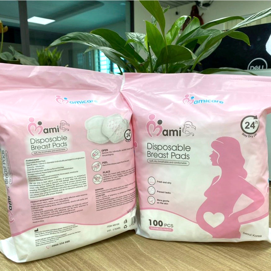 Lót Thấm Sữa Mami Siêu Thấm Siêu Mỏng Chống Tràn Túi 30 - 100 Miếng