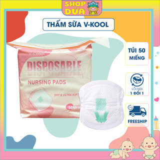 Lót thấm sữa v-cool cao cấp chống thấm chống tràn - bịch 50 miếng.