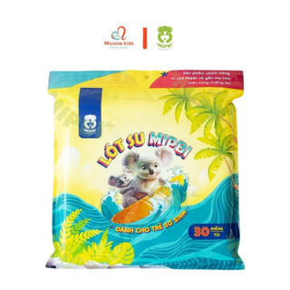 Miếng lót phân su cho bé sơ sinh Mipbi 3 lớp mềm mại gói 30 tờ 20x20cm - Monnie Kids