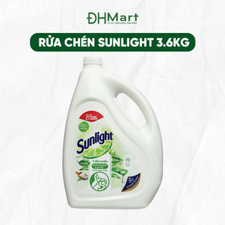 Nước rửa chén Sunlight 3.6kg Thiên nhiên muối khoáng và Lô hội an toàn cho trẻ em