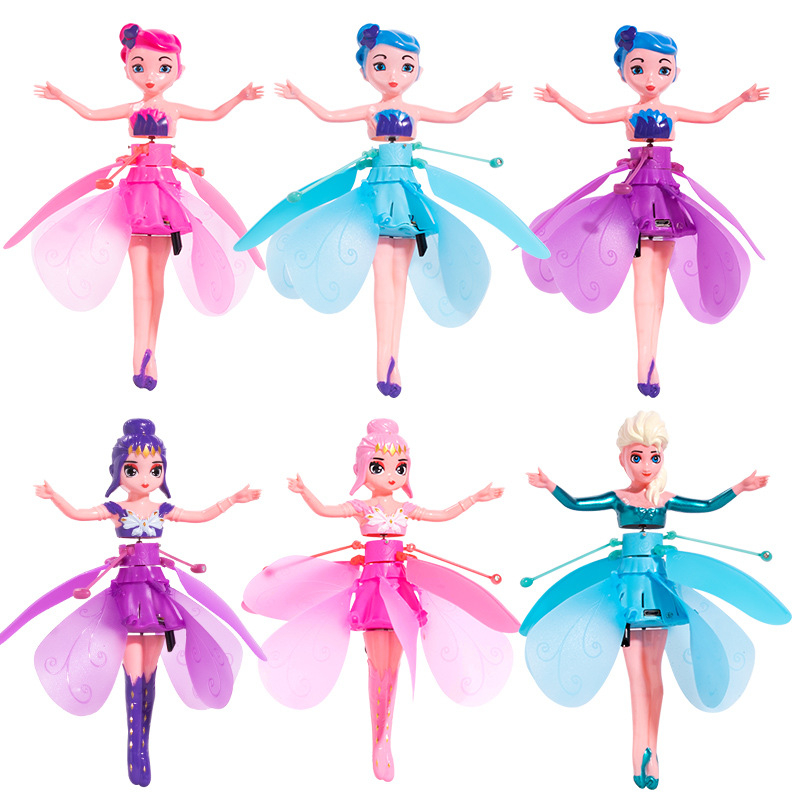 Quà tặng cho bé full túi đựng Búp Bê Bay Cảm Ứng Phát Sáng Elsa Hot, Đồ Chơi Cảm Ứng Đặt Tay Lên Là Bay