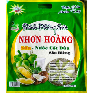   hàng bán chạy  BÁNH PHỒNG SỮA SẦU RIÊNG NHƠN HOÀNG - gói 220gr 