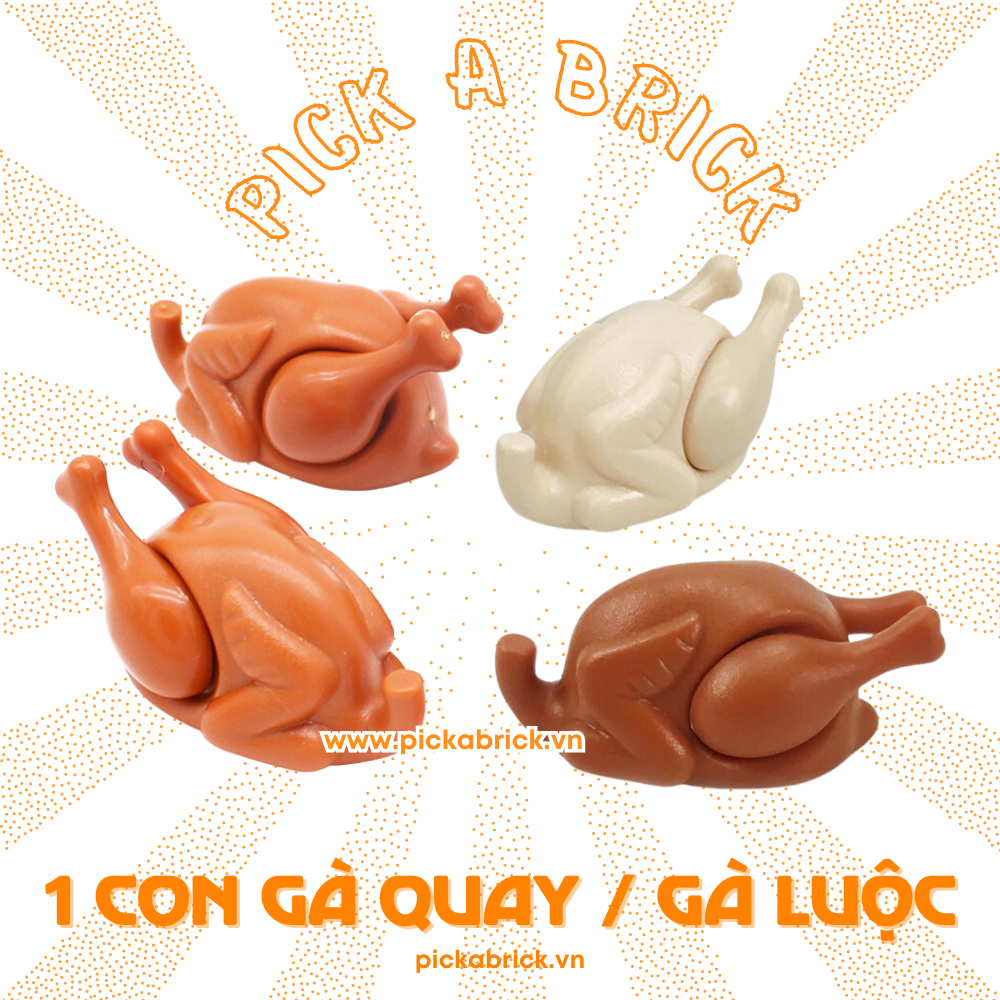 Đồ chơi lắp ráp Gà nguyên con M45 - Gà tây gà quay gà luộc Phụ kiện xếp hình gạch MOC đồ ăn turkey chicken con gà nướng