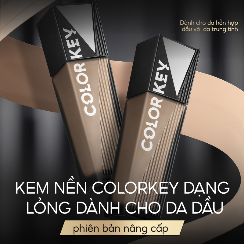 Kem Nền Dạng Lỏng COLORKEY Dưỡng Ẩm Kiểm Soát Dầu Lâu Trôi Suốt 12 Giờ 30g