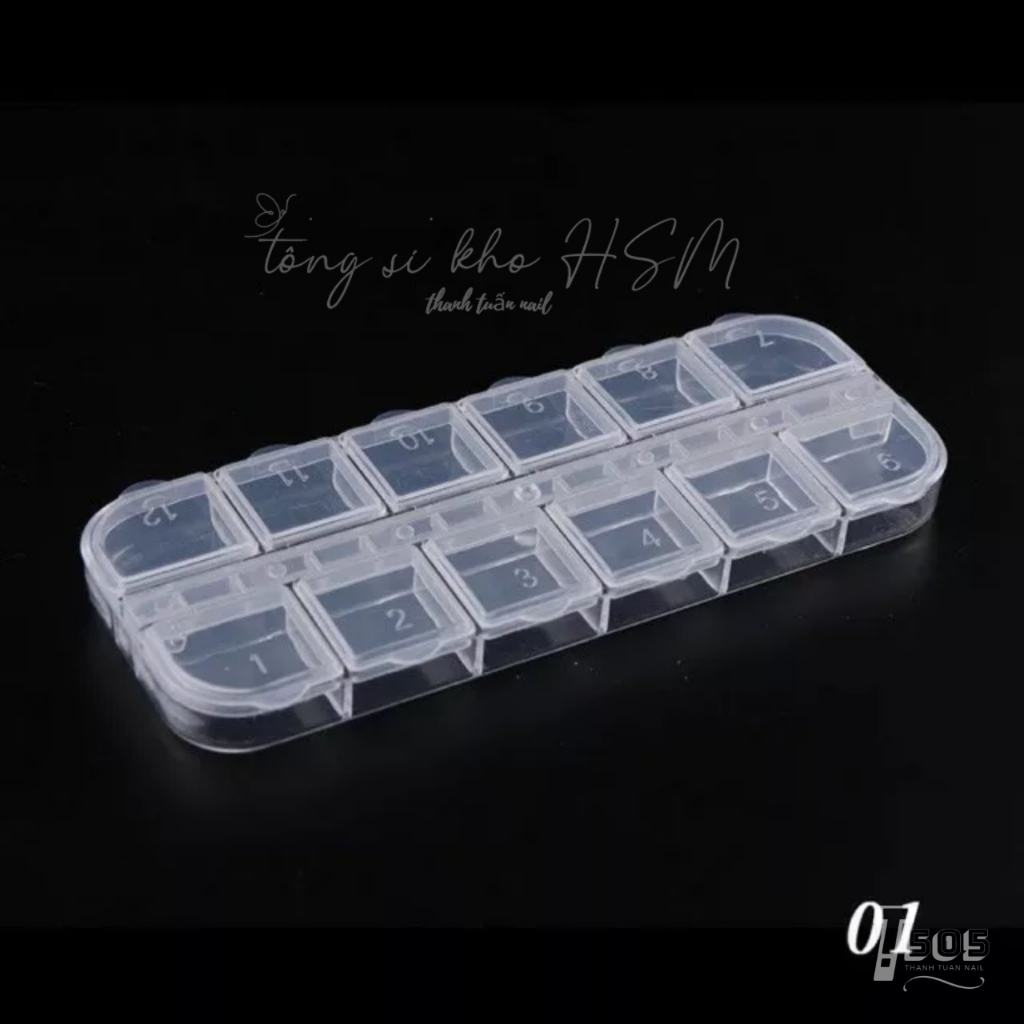 KHAY MICA ĐỰNG PHỤ KIỆN NAILS, 24 Ô