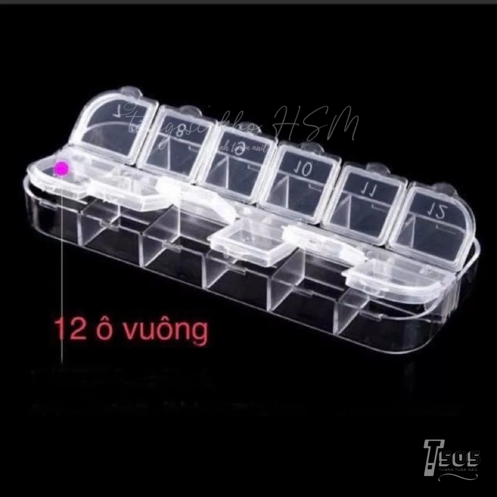 KHAY MICA ĐỰNG PHỤ KIỆN NAILS, 24 Ô