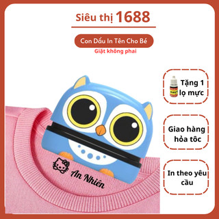 Con Dấu In Tên Cho Bé Lên Quần Áo Sách Vở  Nhãn Vở Đồ Dùng Học Tập Không Phai TẶNG MỰC