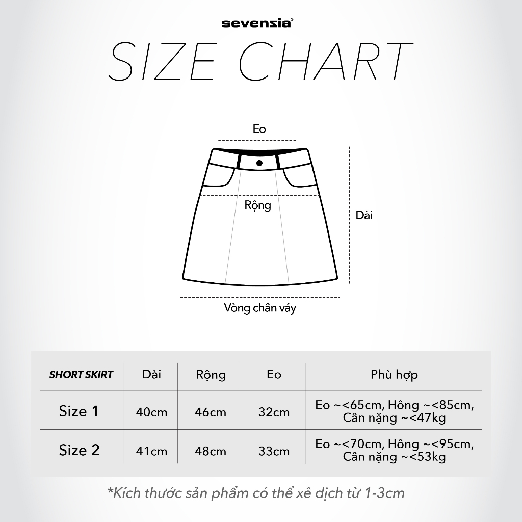 Váy ngắn Nhung tăm SLC / Corduroy Short Skirt SLC - Đen/Navy/Xám