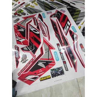 Tem Rời Winner X V3 DoHC Dán Xe Đỏ