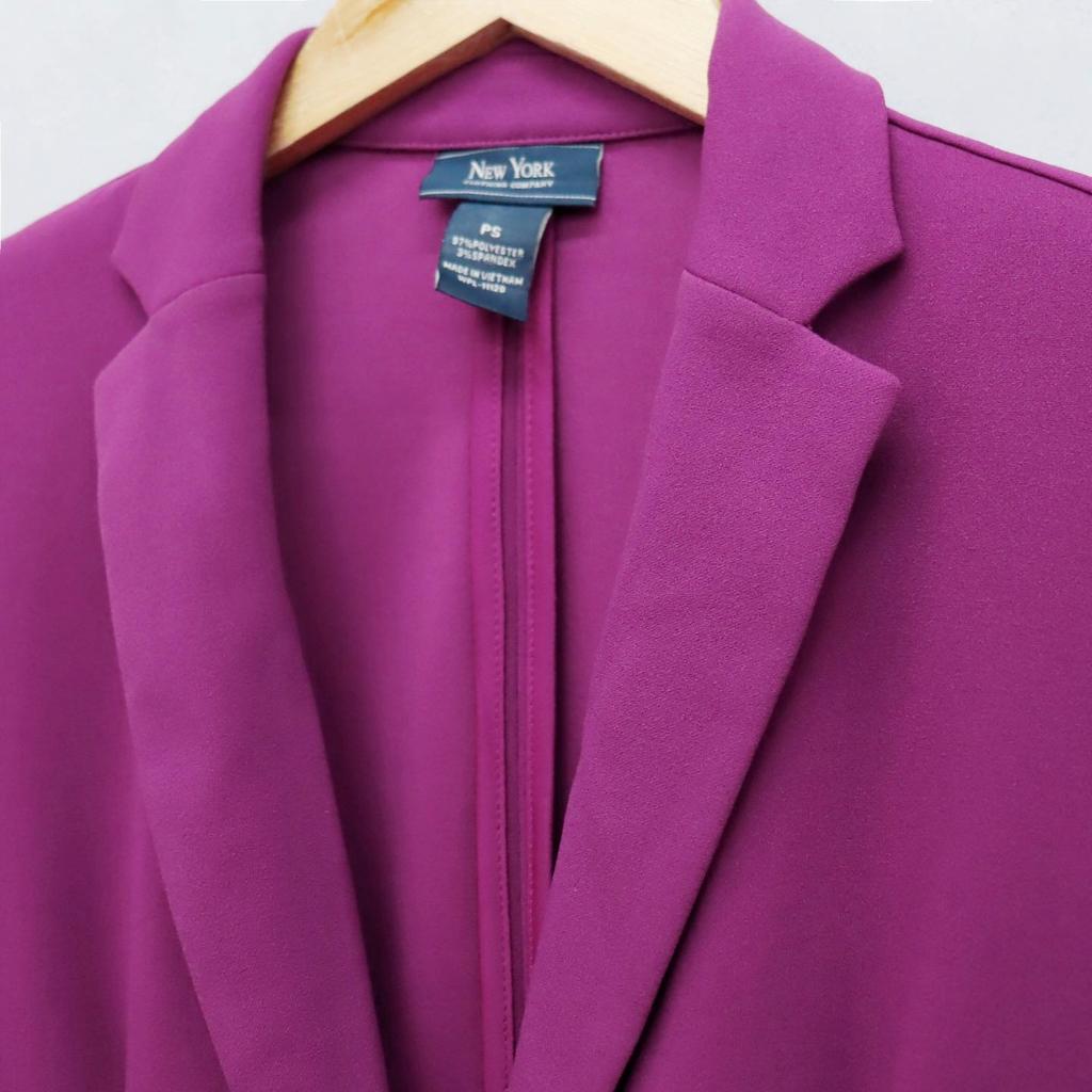 C2637- Áo khoác vest New York tay nhún cài nút kiểu