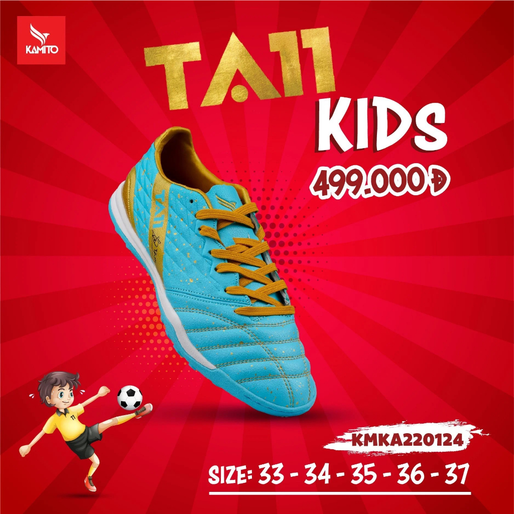 Giày đá bóng trẻ em sân cỏ nhân tạo TA11 KID Xuân Hè 2023