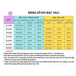 Bọc vali chống trầy xước du lịch