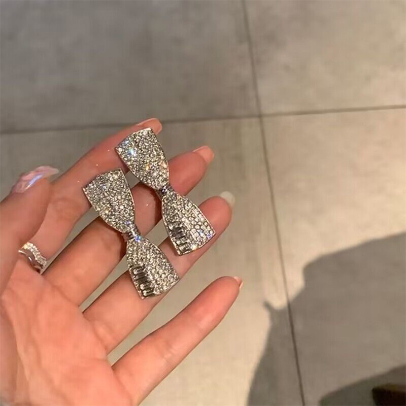 Beautycoco🍊Kẹp Tóc Nơ Đính Đá Zircon Lấp Lánh Cho Búp Bê Barbie