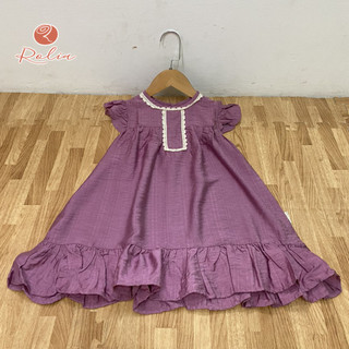 Váy bé gái cánh tiên hồng tím Pastel ROLIA Anne Dress Vintage chất vải mềm mát V32