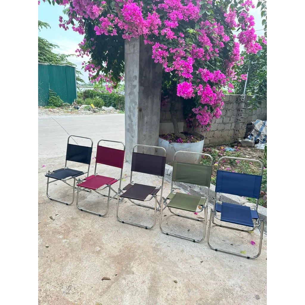 Ghế vải dù, ghế xếp gấp gọn cho quán trà chanh, trà đá, câu cá, dã ngoại