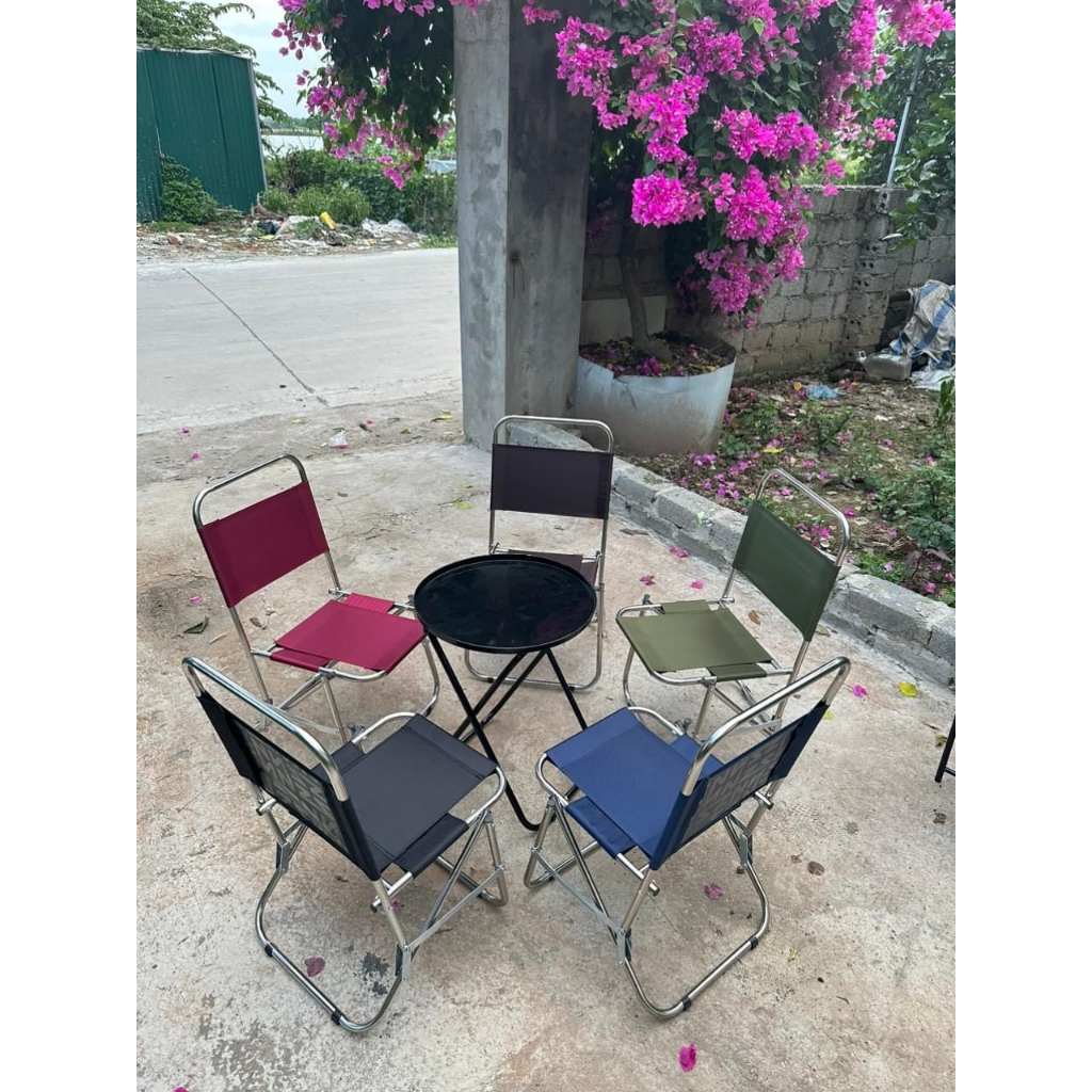 Ghế vải dù, ghế xếp gấp gọn cho quán trà chanh, trà đá, câu cá, dã ngoại