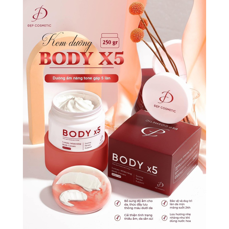 Combo 2h kembody x5 tặng kèm 2 gói bột cám gạo đậu đỏ + 2 thìa xúc kem